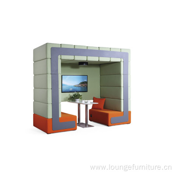 Commercial Double Seaters Private Meeting Soundproof Sofa